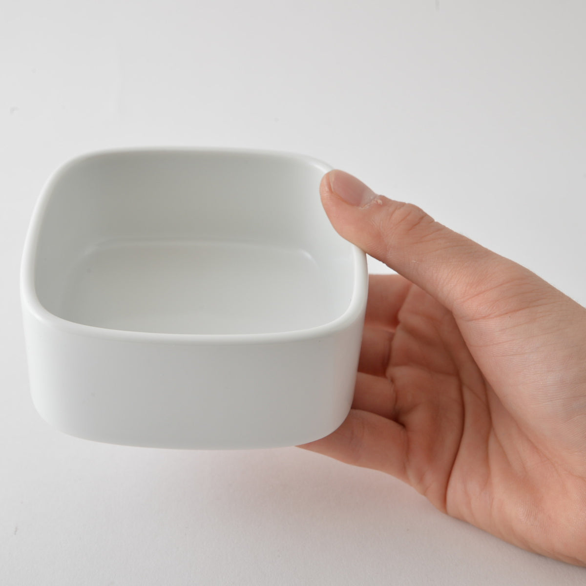 Hakusan Porcelain Hasami Ware CONTE Square Storage Container White