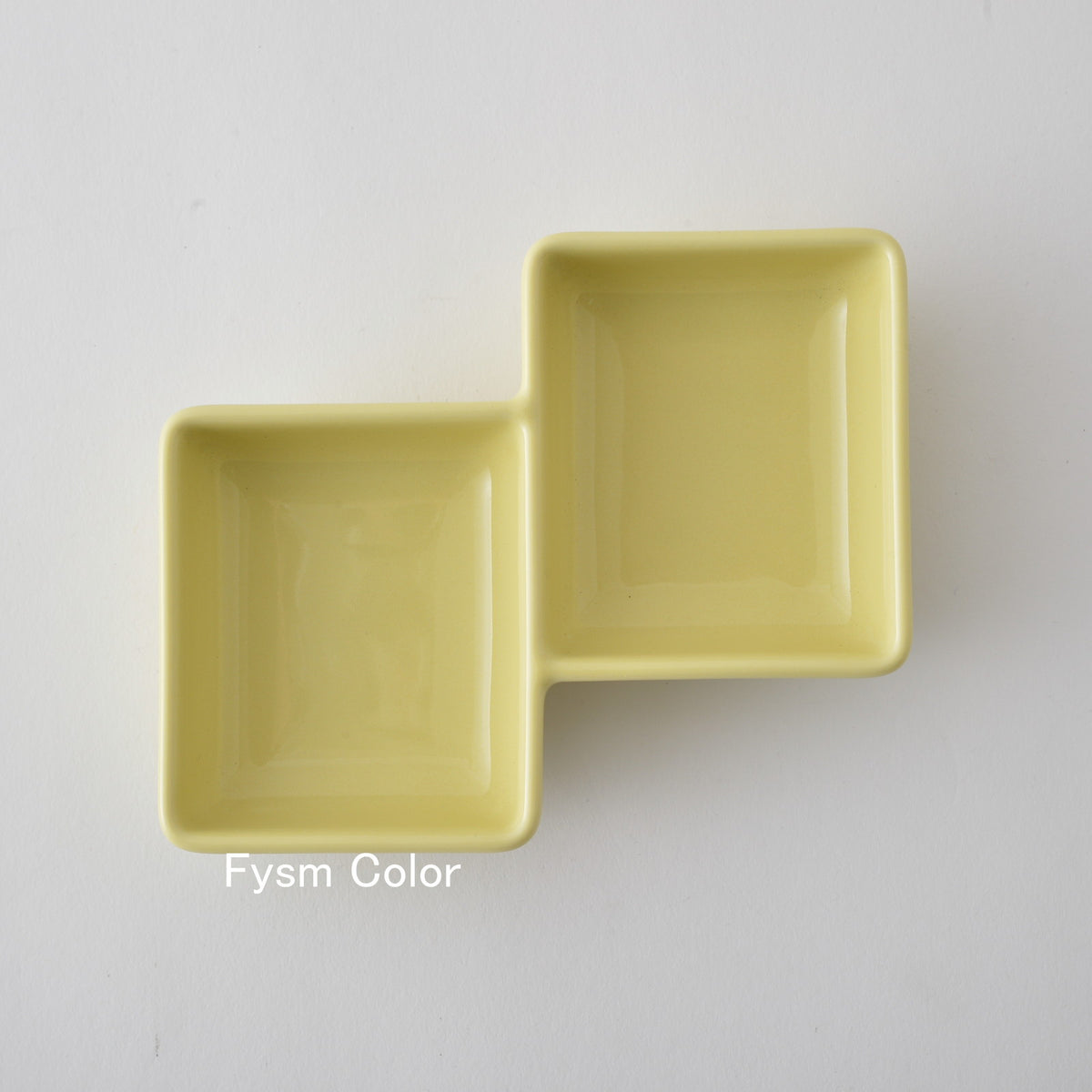 Hakusan Porcelain Brick Mini Tray Double Yellow