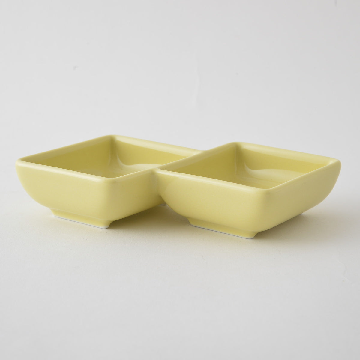 Hakusan Porcelain Brick Mini Tray Double Yellow