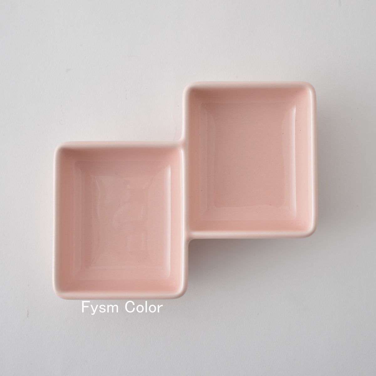 Hakusan Porcelain Brick Mini Tray Double Pink