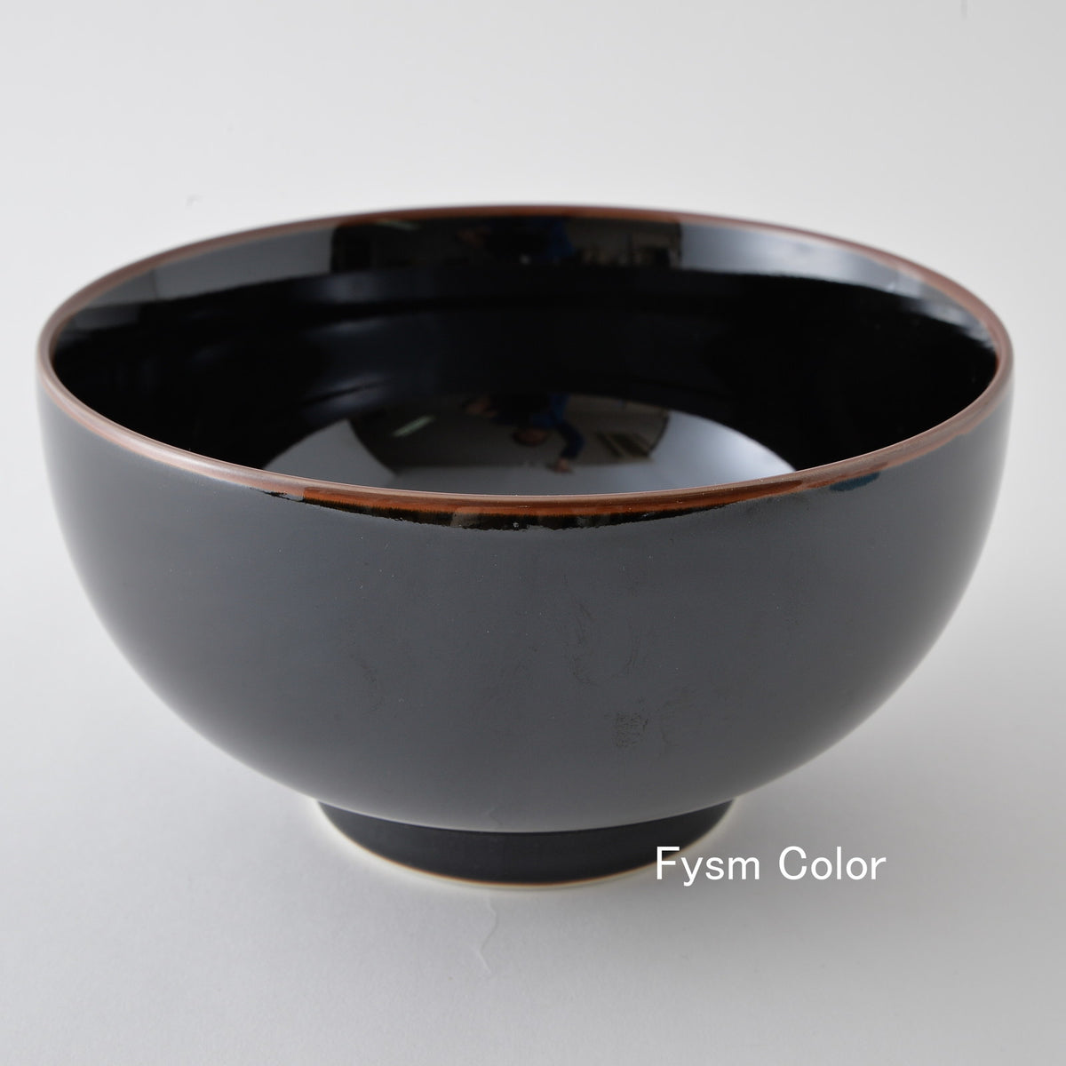 Hakusan Porcelain Tenmoku Deep Noodle Bowl Size 6 Black