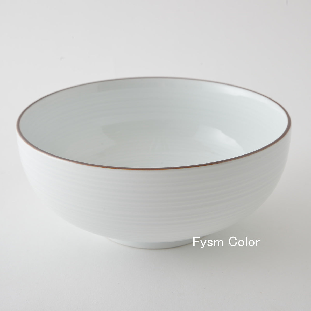 Hakusan Porcelain Hasami 6-Sun Shallow Noodle Bowl White Sendan