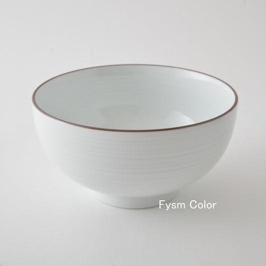 Hakusan Porcelain Sendan Deep Noodle Bowl Size 5 White