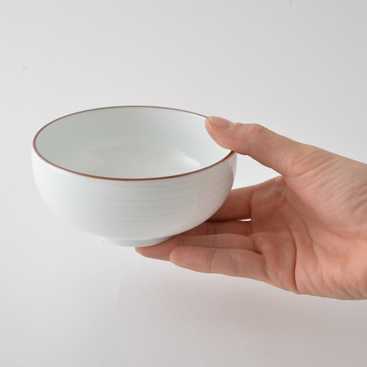 Hakusan Porcelain Miso Soup Bowl White Sendan
