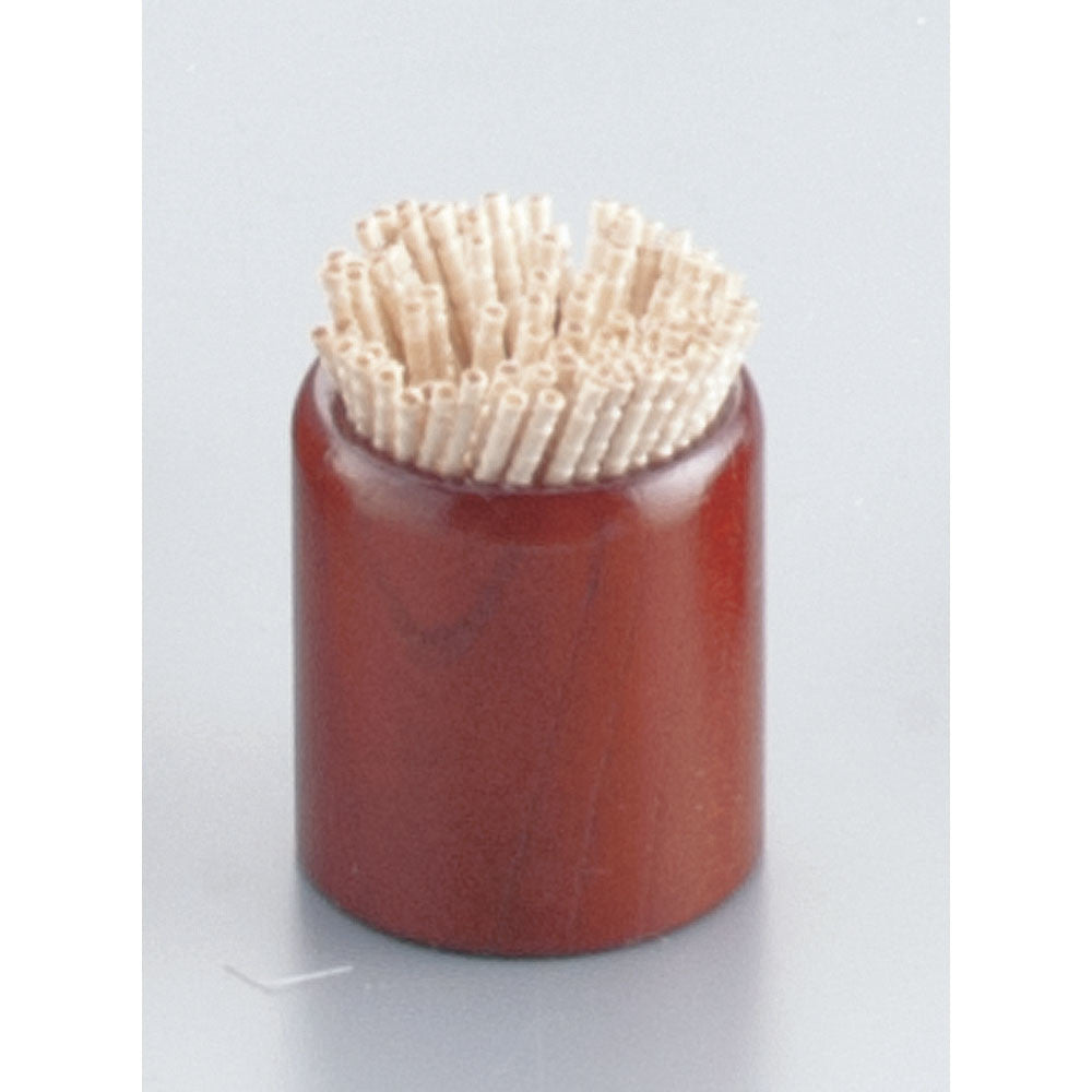 Yamako Wooden Round Toothpick Stand Brown 15251