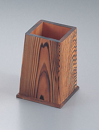Yamako Grilled Cedar Square Chopstick Holder PHS13