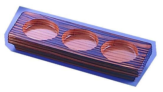 Yamako Grilled Cedar Rectangular Condiment Dish QYK11