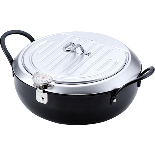 Wahei Freiz Tsubamesanjo Iron Tempura Pot with Lid 24cm TM-9090