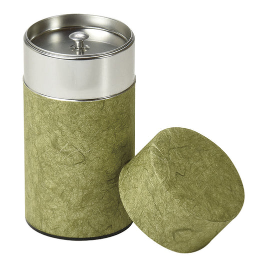 Yamako Tin Tea Canister L Green 81325