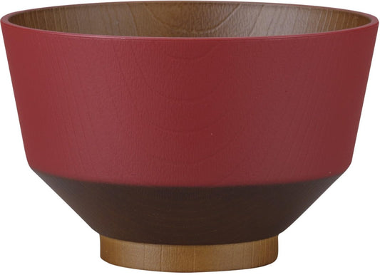 Kanoh Wa no Iro Soup Bowl Ancient Vermilion