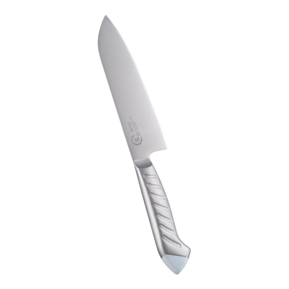 Shimomura Ryuji Stainless Color Santoku Knife 17cm White