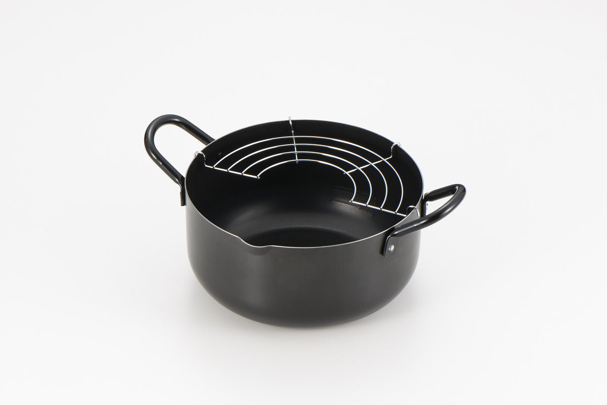 Azuma Kinya Komoda Deep Tempura Pot with Handle 22cm