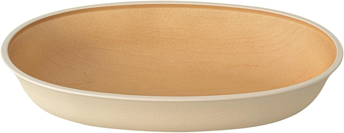 Kanoh Earth Color Scoopable Oval Bowl White Ivory