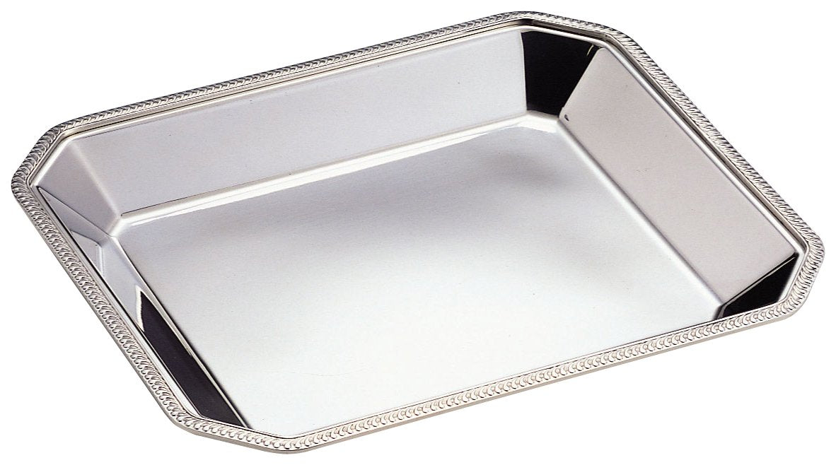 Wadasuke Stainless Steel Deli Tray Scalloped Rim Small 2422-5200