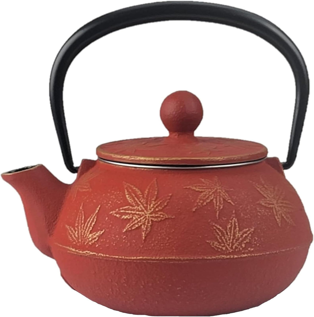 Iwachu Nambu Ironware Teapot Maple Gold/Red Brown Type 3