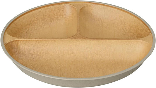 Kanoh Earth Color Scoopable Round Lunch Plate White Gray