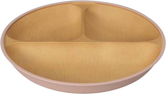 Kanoh Earth Color Scoopable Round Lunch Plate White Pink