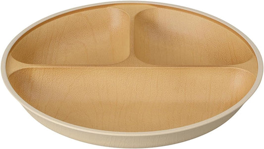 Kanoh Earth Color Scoopable Round Lunch Plate White Ivory