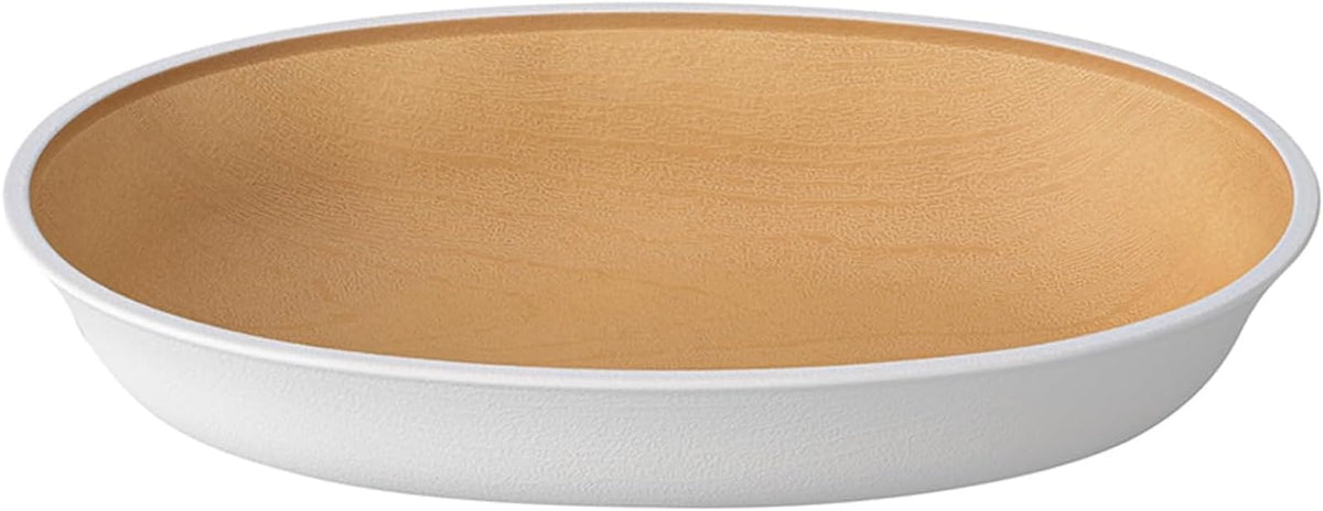 Kanoh Earth Color Scoopable Oval Bowl White