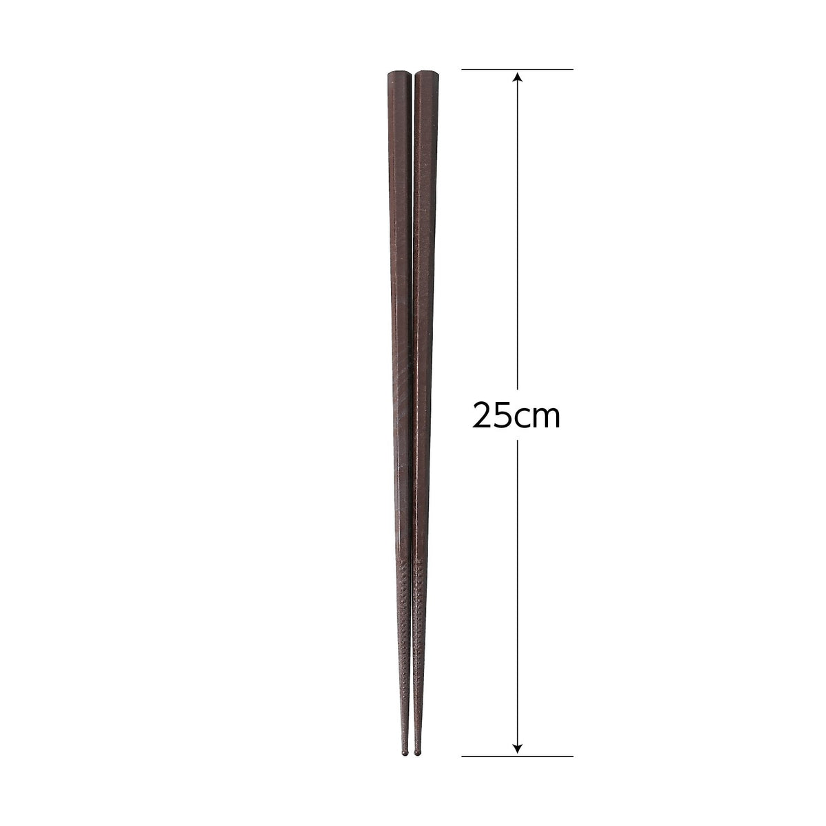 Akebono Sangyo Double Embossed Non-Slip Serving Chopsticks 25cm Brown PM-331