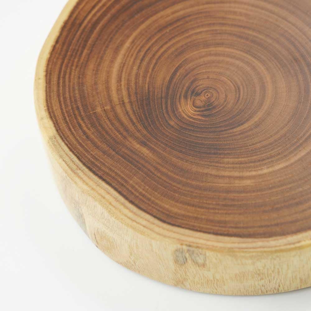 Yamako Enju Wood Slab Plate, Large 32527