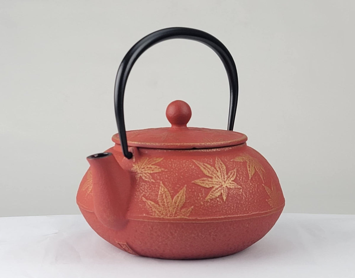 Iwachu Nambu Ironware Teapot Maple Gold/Red Brown Type 5