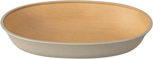 Kanoh Earth Color Scoopable Oval Bowl White Gray