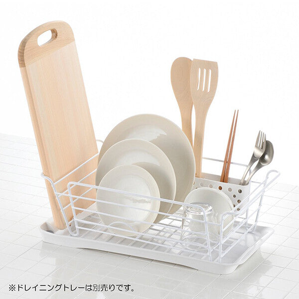 Richell Rakuru Dish Drainer Small White