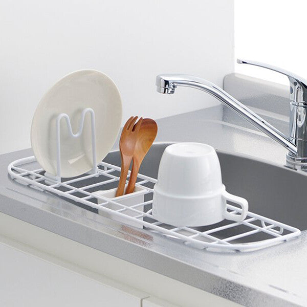 Richell Rakuru Sink Drainer Slim White