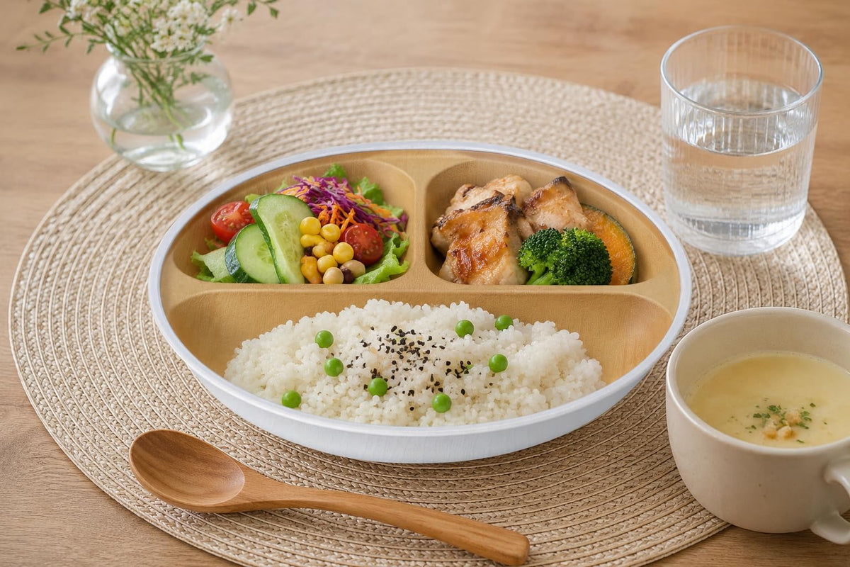Kanoh Earth Color Scoopable Round Lunch Plate