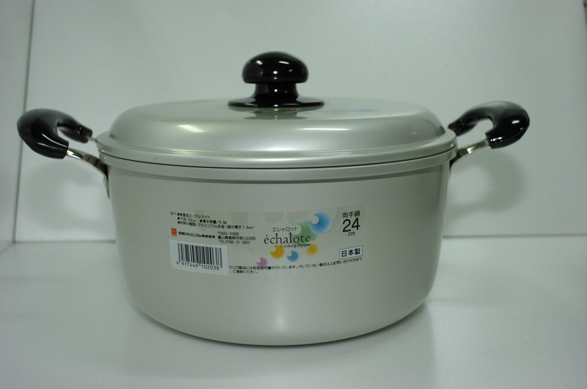 Hokuriku Aluminum Shallot Two-Handle Pot 24cm