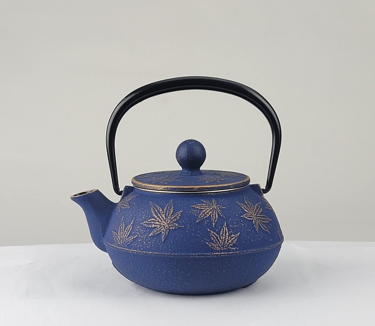 Iwachu Nambu Ironware Teapot Maple Gold/European Blue Type 3