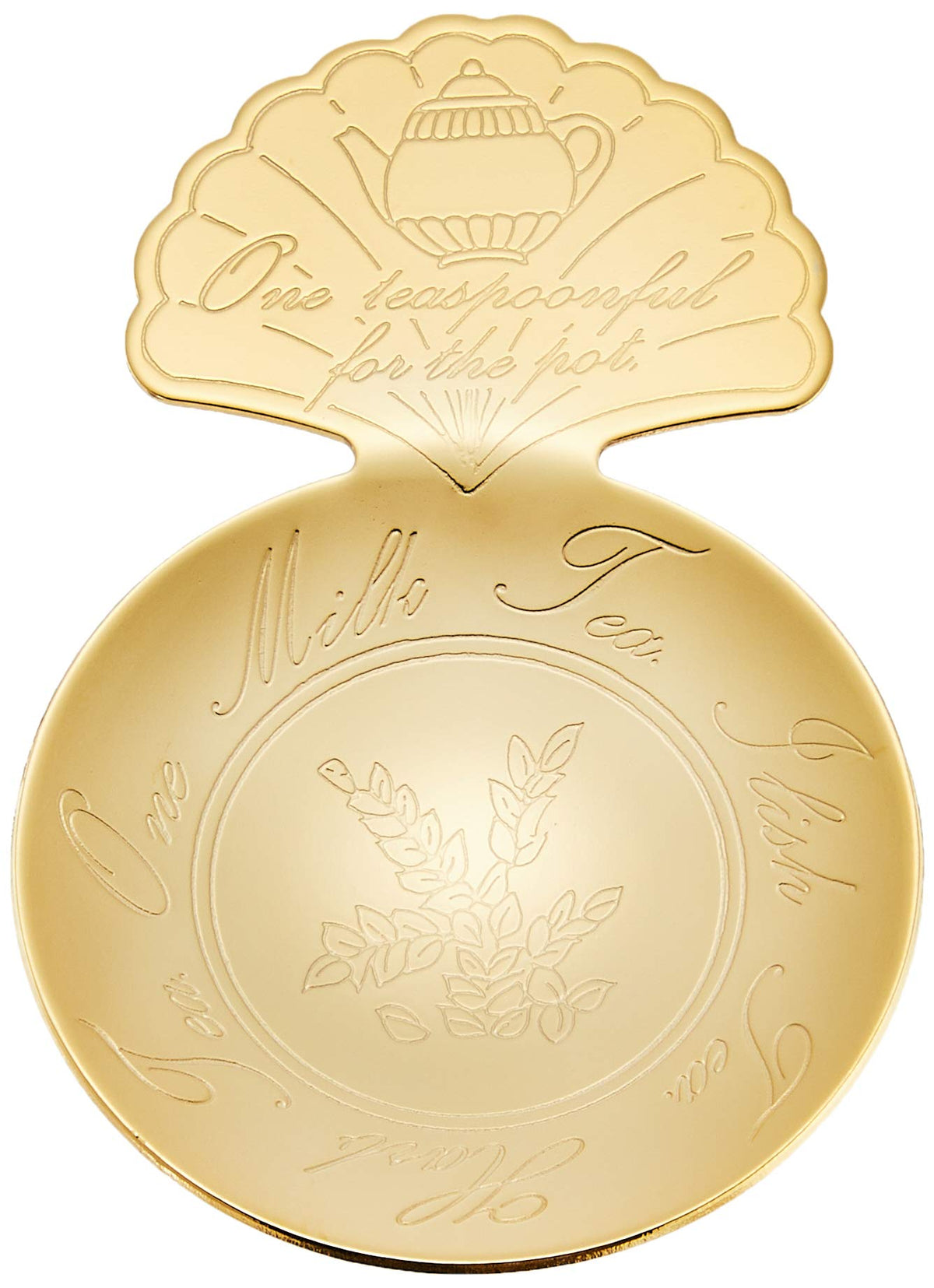 Azuma SALUS Shell Tea Caddy Spoon Gold