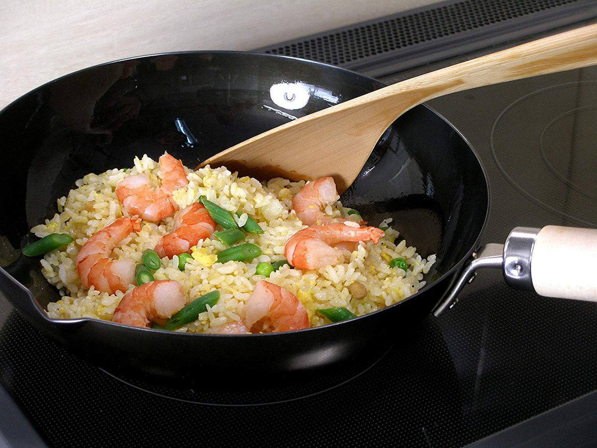 River Light Kiwame Iron Stir Fry Pan 30cm K1430 Original Type Nitrided Iron Induction Compatible
