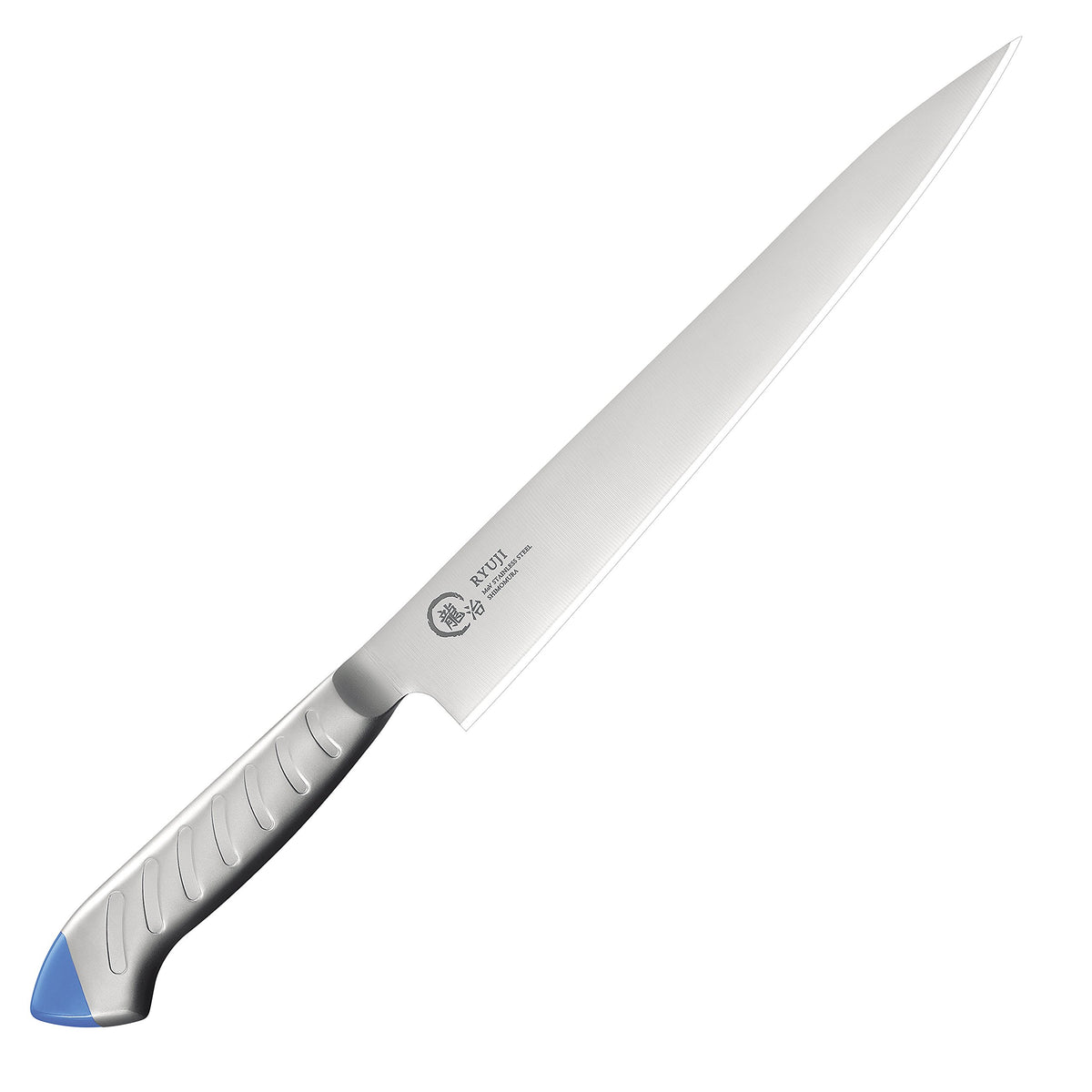 Shimomura Ryuji Stainless Color Sujihiki Slicing Knife 24cm Blue