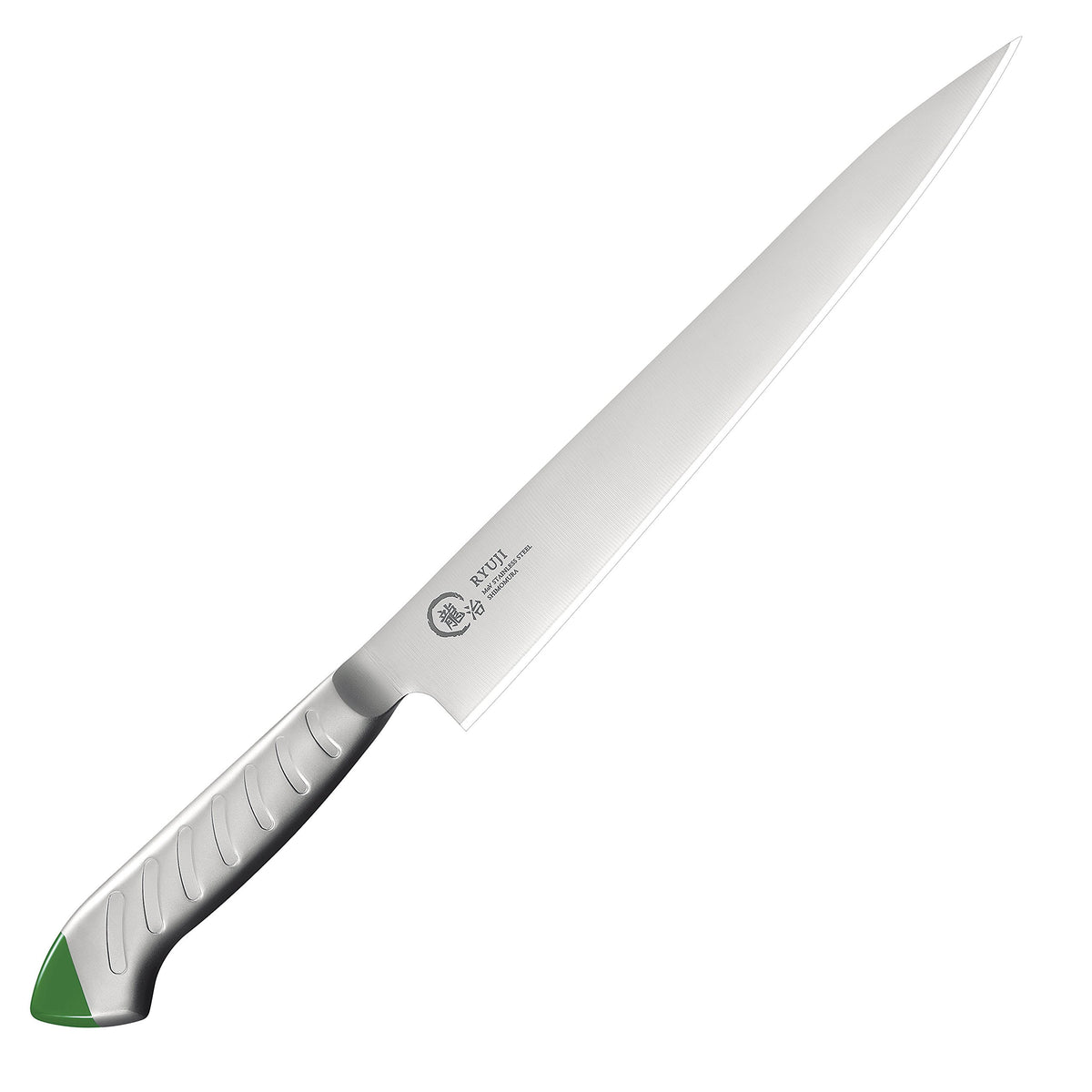 Shimomura Ryuji Stainless Color Sujihiki Slicing Knife 24cm Green