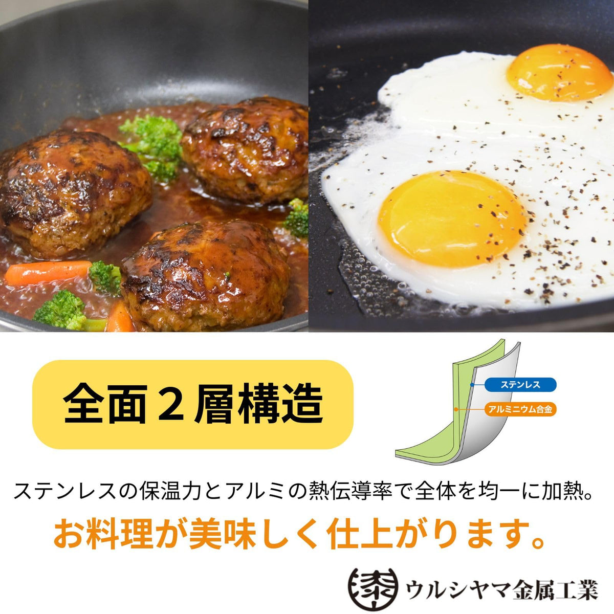 Urushiyama Vesta IH Frying Pan 28cm