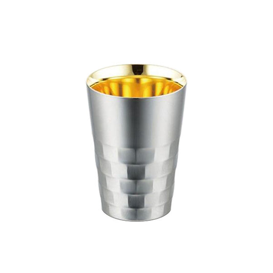 Tamahashi 18-8 Stainless Steel Double Wall Tumbler Small Gold-Plated Interior