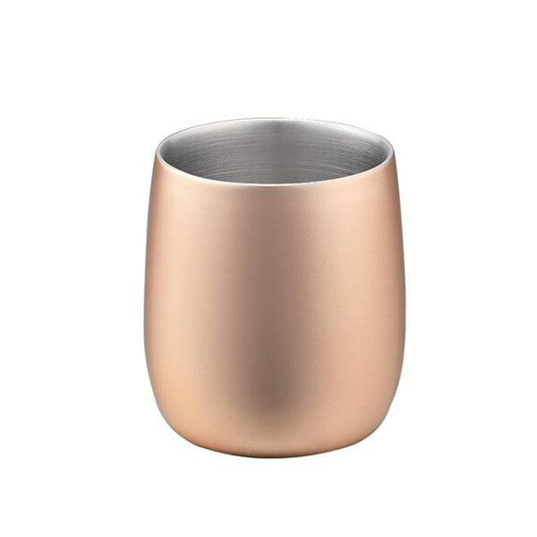 Tamahashi 18-8 Stainless Steel Double Wall Elegance Free Tumbler Champagne Gold