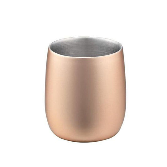 Tamahashi 18-8 Stainless Steel Double Wall Elegance Free Tumbler Champagne Gold
