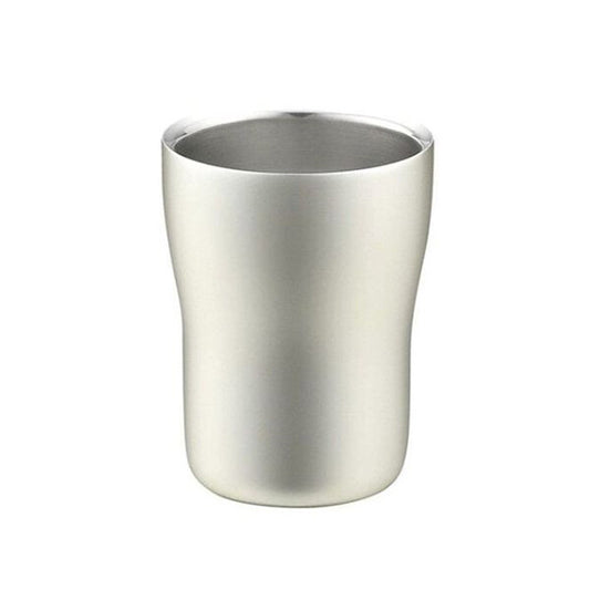 Tamahashi 18-8 Stainless Steel Double Wall Elegance Tumbler Champagne Silver