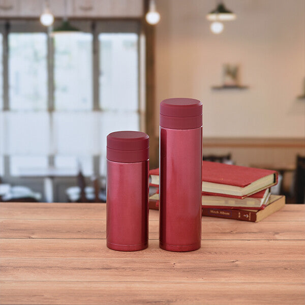 Wahei Freiz Omit Screw Cap Slim Mug Bottle 300ml Red RH-1497