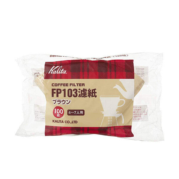 Kalita Coffee Filter Papers Brown 100 Count for 4-7 People 15087
