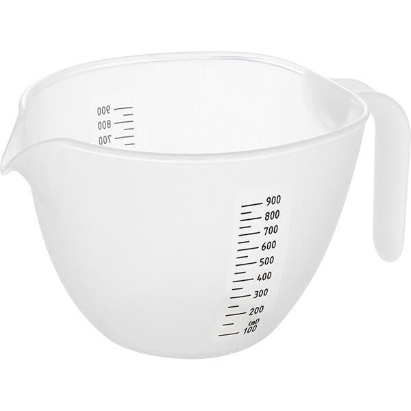 Akebono Sangyo Drip-Free Flour Pouring Bowl with Spout White