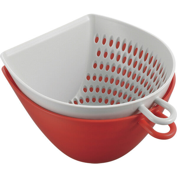 Akebono Dustpan Shaped Colander Bowl Small Red