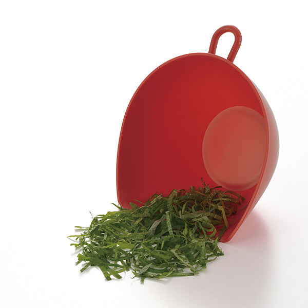 Akebono Dustpan Shaped Colander Bowl Small Red