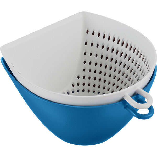 Akebono Dustpan Shaped Colander Bowl Blue