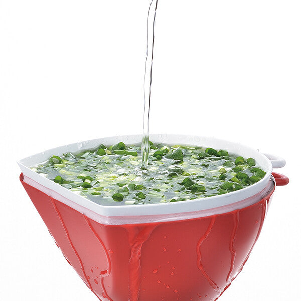 Akebono Dustpan Shaped Colander Bowl Blue