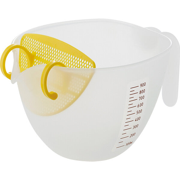 Akebono Egg Strainer Bowl for Custard Yellow