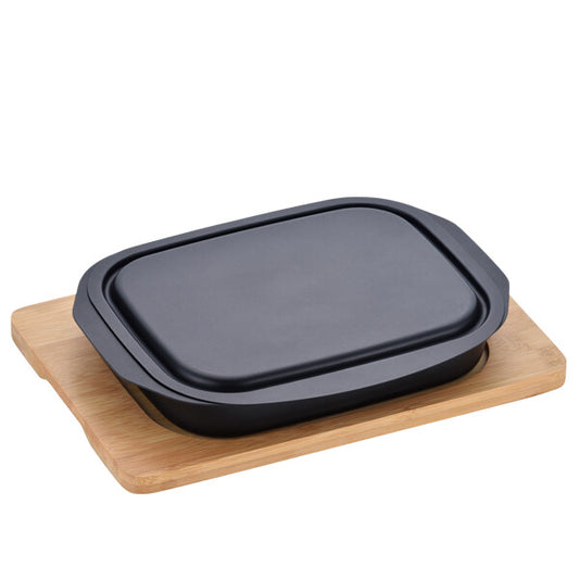Wahei Freiz Kongari-an Grill Toaster Pan with Wood Base 26.5cm MD-0091